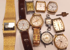 A COLLECTION OF VINTAGE WATCHES INC LCD