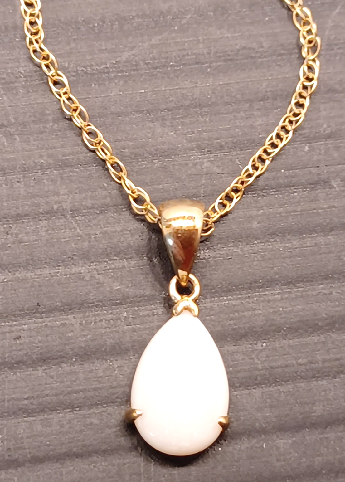 9CT GOLD OPAL NECKLACE 1.1g - Bild 2 aus 2