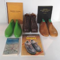SHOEMAKING - 2 LASTS / MOULDS, A HANDMADE PAIR OF BOOTS FOR TAP DANCING & SHOEMAKING BOOKS