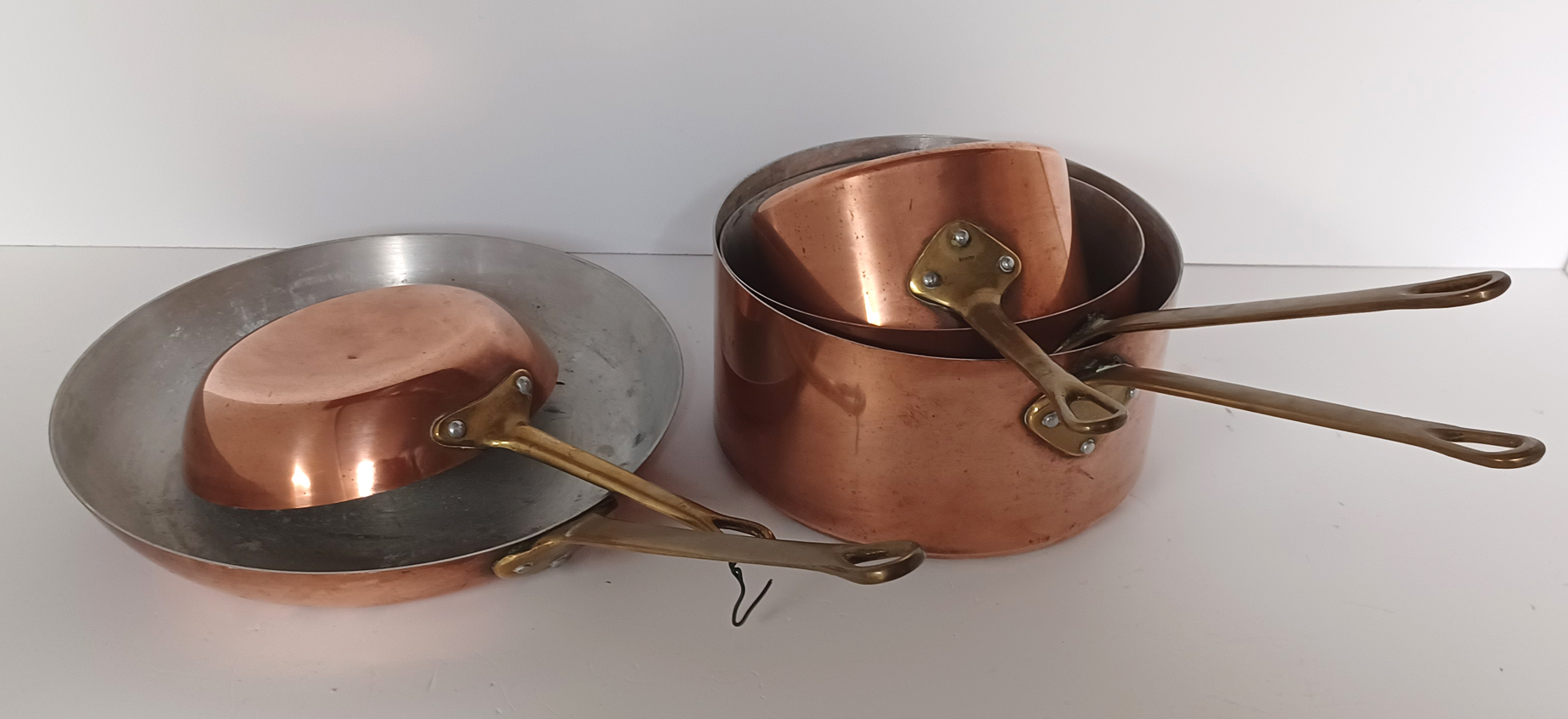5 FRENCH LINED COPPER PANS - Image 3 of 4