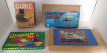 VINTAGE BOARD GAMES DUNE, BATTLE OF BRITAIN, QUANDARY, AVIATION