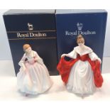 2 ROYAL DOULTON LADIES FIGURINES BOXED - HN2265 SARA AND HN3303 TENDER MOMENT