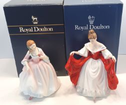 2 ROYAL DOULTON LADIES FIGURINES BOXED - HN2265 SARA AND HN3303 TENDER MOMENT