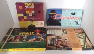 VINTAGE BOARD GAMES TAKE YOUR PICK, SPY RING, WEMBLEY, BUSINESS GAME