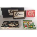 VINTAGE BOARD GAMES CLUEDO, PENCIL CRICKET, MASTERMIND, SOCCER MASTER