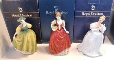 3 ROYAL DOULTON LADIES FIGURINES BOXED - HN2309 BUTTERCUP, HN3886 HELEN AND HN2477 DENISE