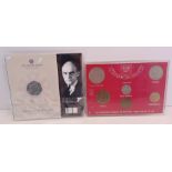 ROYAL MINT 100TH ANNIVERARY OF THE BBC 50 PENCE COIN AND 1967 BRITISH PRE DECIMAL COIN SET 