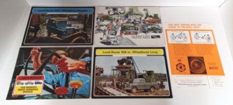 COLLECTION OF 5 LAND ROVER SALES BROCHURES FROM THE 1970's