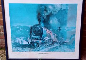 TERENCE CUNEO LTD ED PRINT DUCHESS OF HAMILTON SIGNED BY CUNEO & RIDDLES