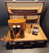 MIXED COLLECTION - INC. A GOOD QUALITY BRIEF CASE, CUFF LINKS AND TIE CLIP, SCENT JAR AND LID AND