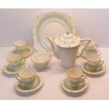 ART DECO GRAFTON 6128 POLKA DOT 15 PIECE COFFEE SET