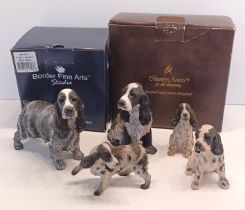 5 COCKER SPANIELS INC BORDER FINE ARTS