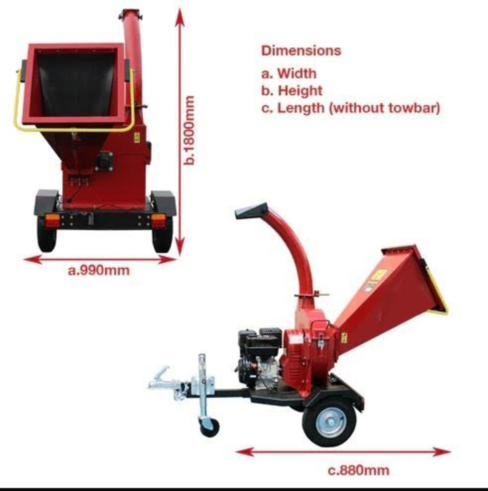 ELECTRIC START WOOD CHIPPER - BRAND NEW UNUSED *NO VAT* - Image 4 of 5