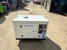 UNUSED 2022 PRAMAST VG-R110 11KVA SILENCED DIESEL GENERATOR *PLUS VAT*