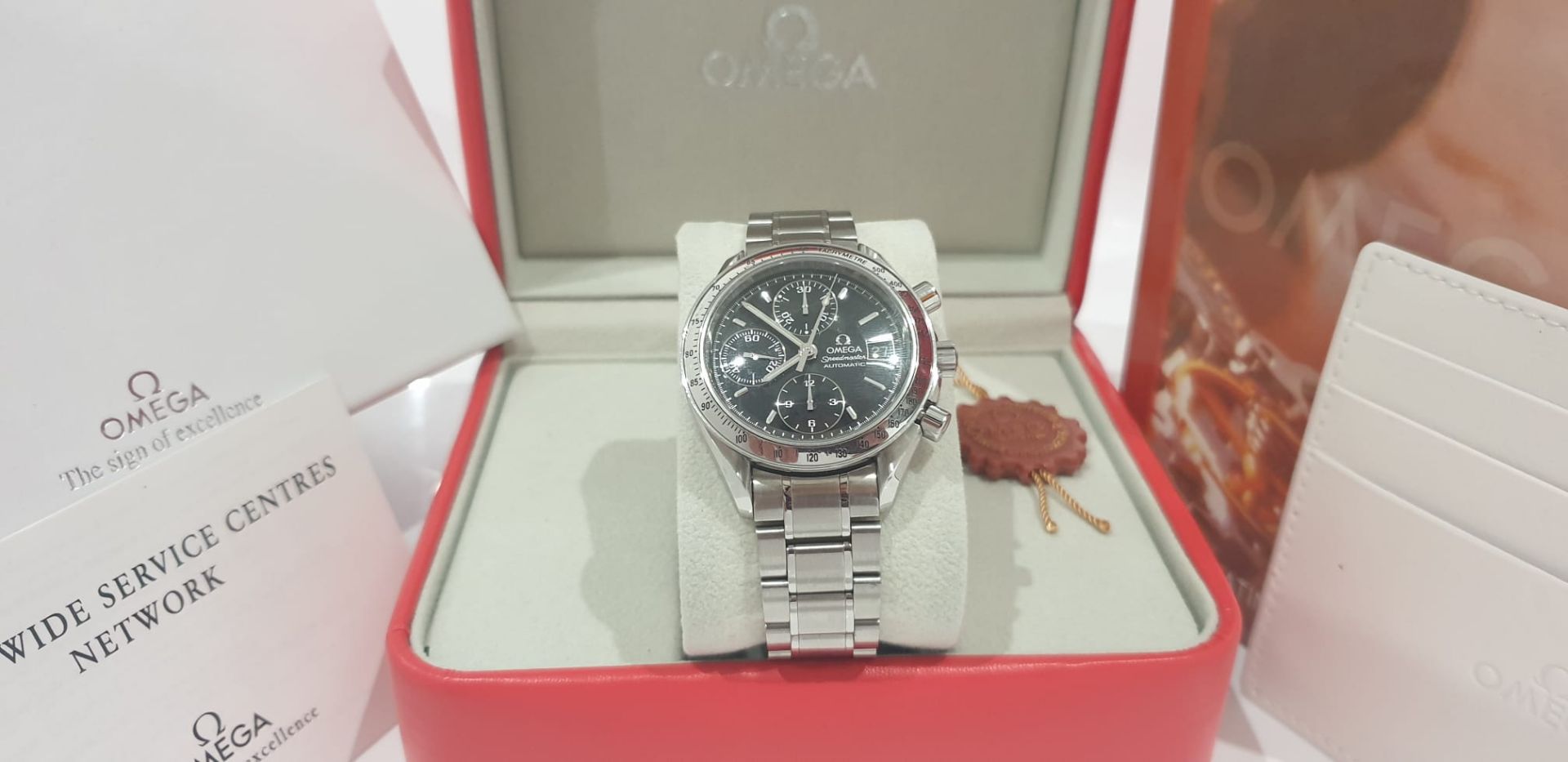 OMEGA SPEEDMASTER CHRONOGRAPH AUTOMATIC MENS SWISS WATCH, BOX NO VAT