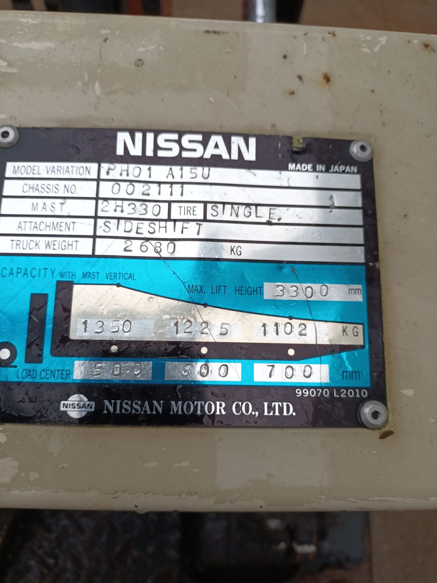 NISSAN FORKLIFT *NO VAT* - Image 7 of 7