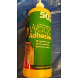 12 x 1 litre bottles of everbuild wood adhesive, waterproof, all new *NO VAT*