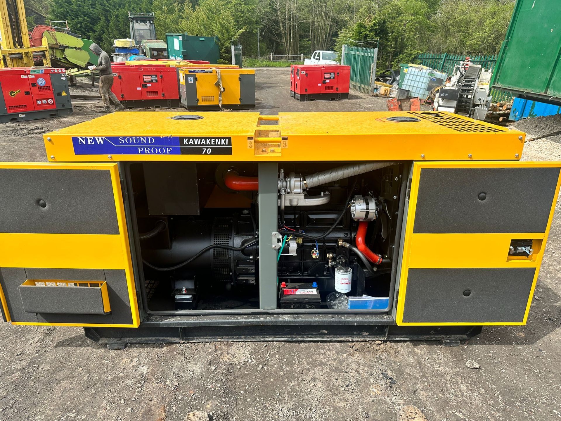 NEW/UNUSED KAWAKENKI 70KVA DIESEL SOUND PROOF GENERATOR *PLUS VAT* - Image 7 of 11