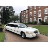 2001 LINCOLN TOWN CAR AUTO WHITE 10 SEATER LIMOUSINE *NO VAT*