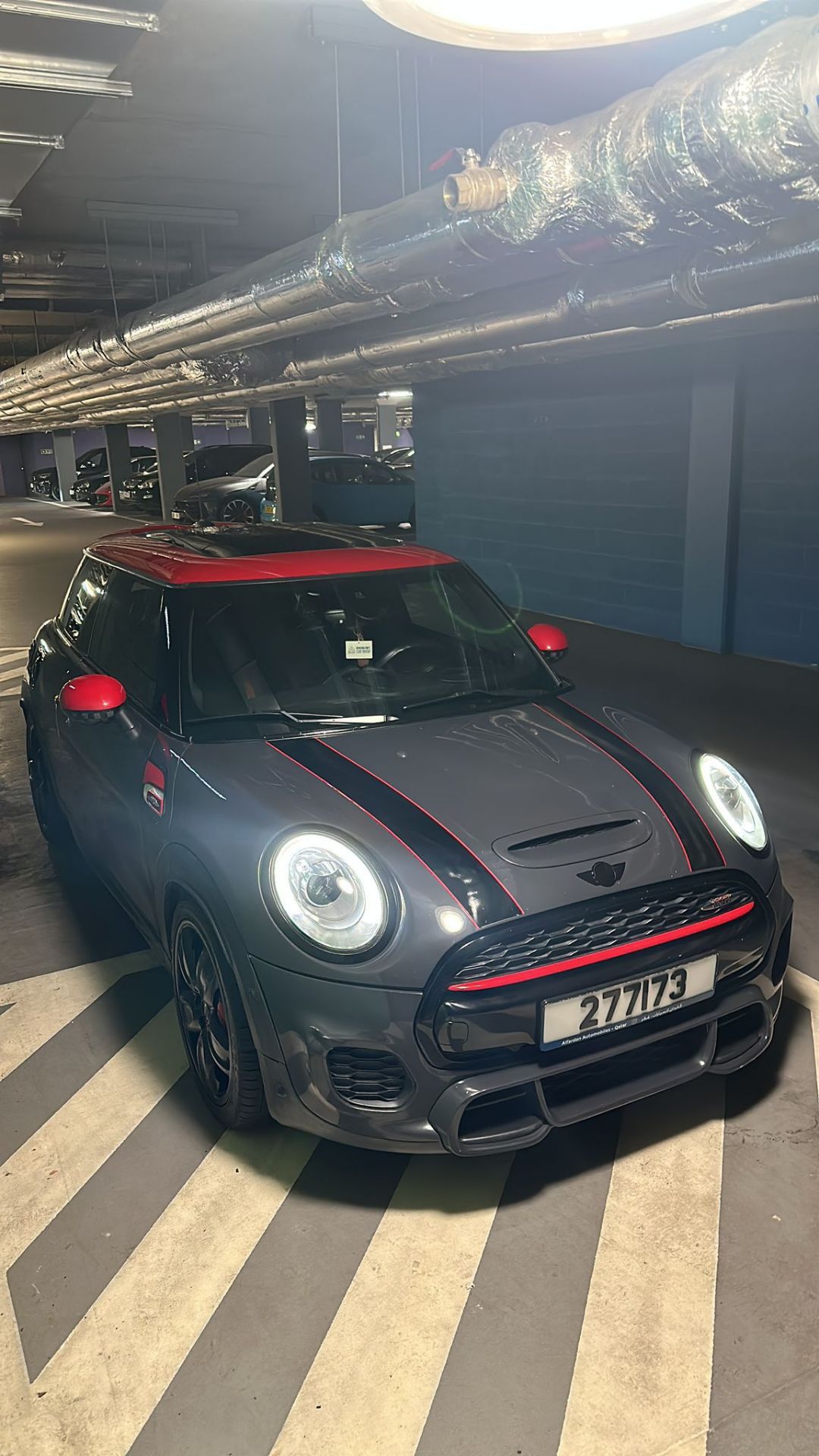 2018 MINI COOPER JOHN COOPER WORKS ! GREY / RED AUTOMATIC HATCHBACK, PLUS VAT IDEAL EXPORT - Image 8 of 11