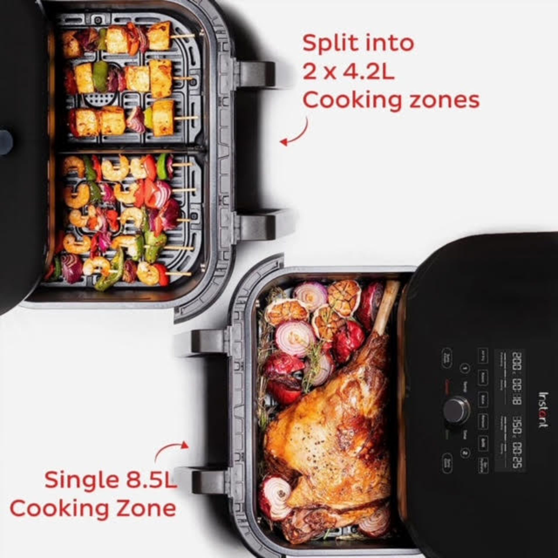 2x INSTANT VORTEX PLUS VERSAZONE - DUAL AIR FRYER, 8-IN-1 SMART PROGRAMMES RRP each £160 *NO VAT* - Image 2 of 3