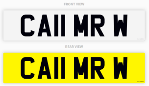 PRIVATE REGISTRATION "CA11 MR W" *NO VAT*