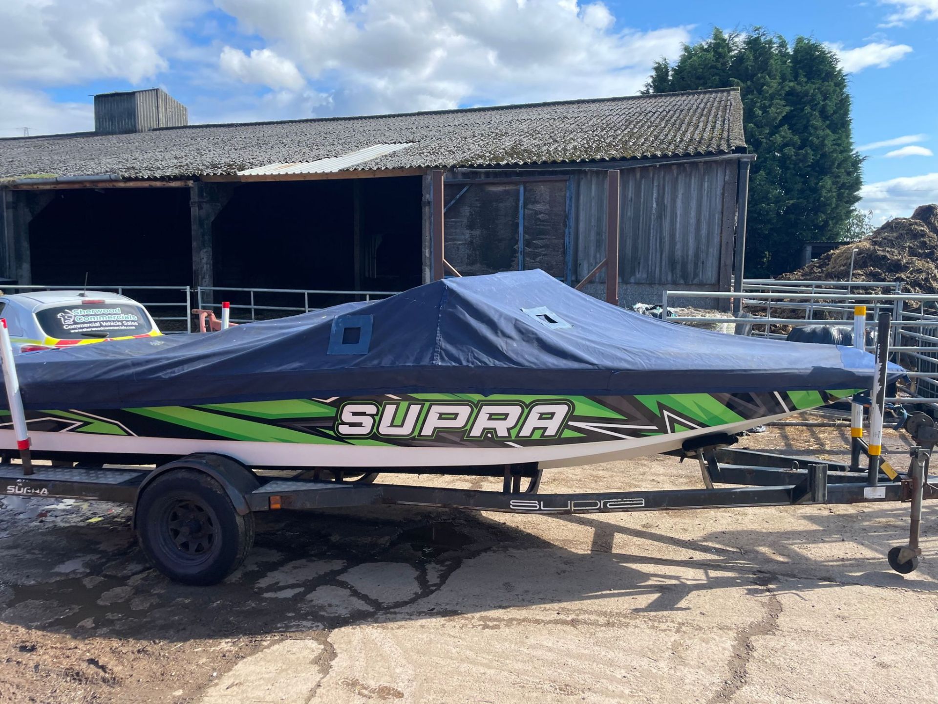 SUPRA BOAT, C/W TRAILER, RUNS AND WORKS ON LPG GAS *NO VAT* - Image 8 of 12