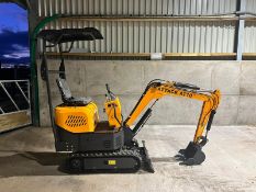 UNUSED ATTACK AT10 1 TON DIESEL MINI DIGGER, RUNS DRIVES AND DIGS, CANOPY *PLUS VAT*