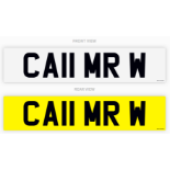 PRIVATE REGISTRATION "CA11 MR W" *NO VAT*