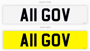 PRIVATE REGISTRATION "A11 GOV" *NO VAT*