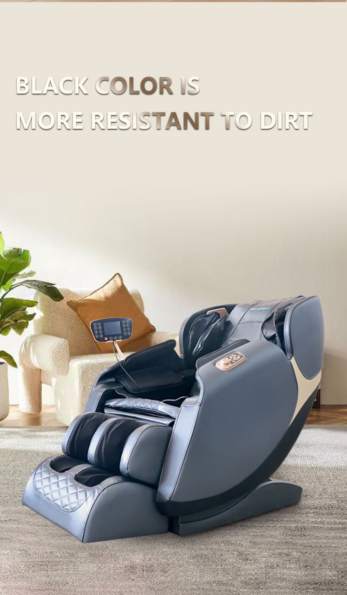 Brand New in Box Orchid Blue/Black MiComfort Full Body Massage Chair RRP £2199 *NO VAT* - Image 2 of 13