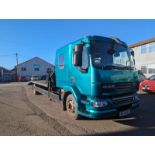 2008/58 REG LEYLAND DAF TRUCKS FA LF55.220 13 E GREEN HGV WITH HIAB 071 CRANE *NO VAT*