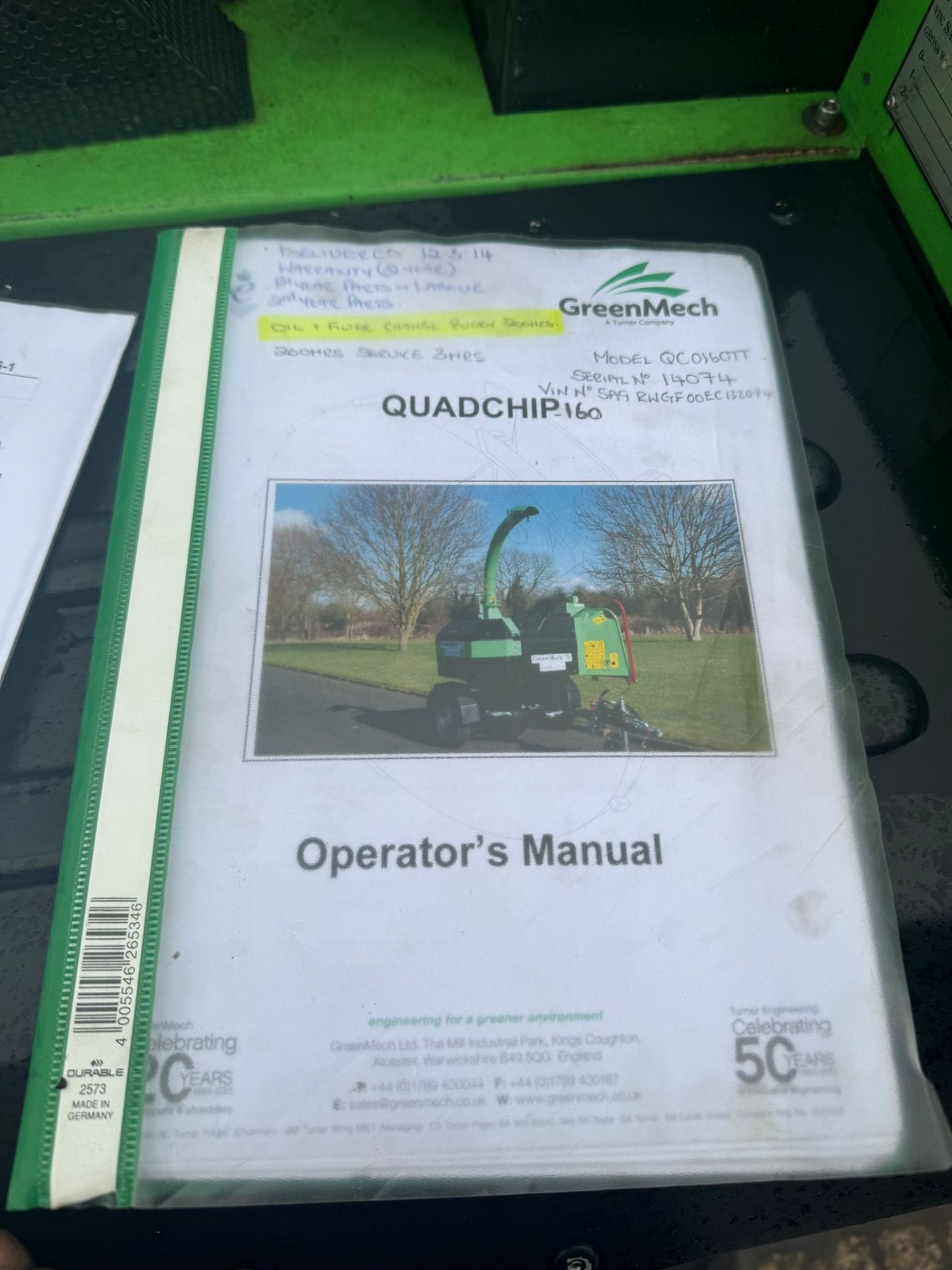 GREEN MECH QUADCHIP 160 TURNTABLE CHIPPER *PLUS VAT* - Image 19 of 19