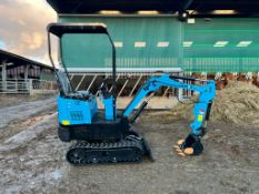 UNUSED JPC HT12 1 TON MINI DIGGER, RUNS DRIVES AND DIGS, PIPED FOR FRONT ATTACHMENTS