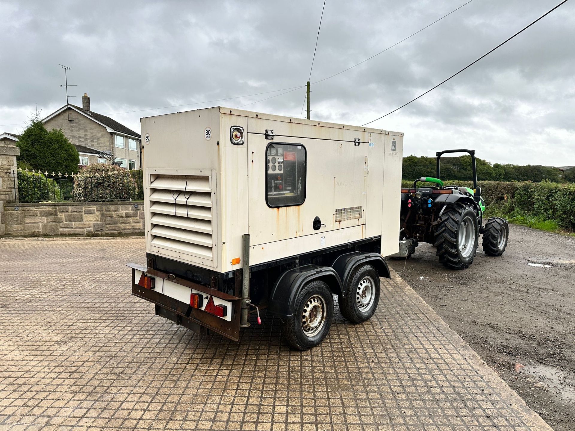 F.G.WILSON P75P1 75KVA DIESEL TWIN AXLE TOWBEHIND GENERATOR *PLUS VAT* - Image 4 of 16