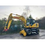 KOMATSU PW160ES-7K 4WD WHEELED EXCAVATOR C/W QUICK HITCH & RAILWAY GEAR *PLUS VAT*