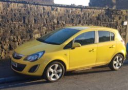 2013 VAUXHALL CORSA SXI AC YELLOW HATCHBACK - NON RUNNER *NO VAT*