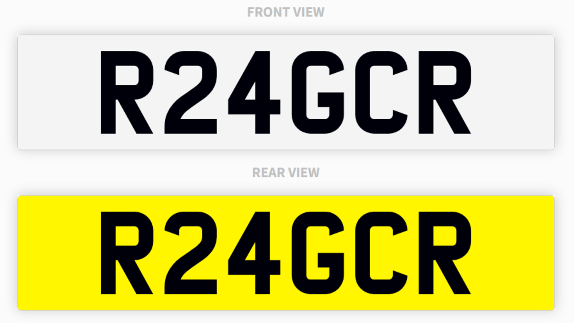 PRIVATE REGISTRATION "R24GCR" *NO VAT*