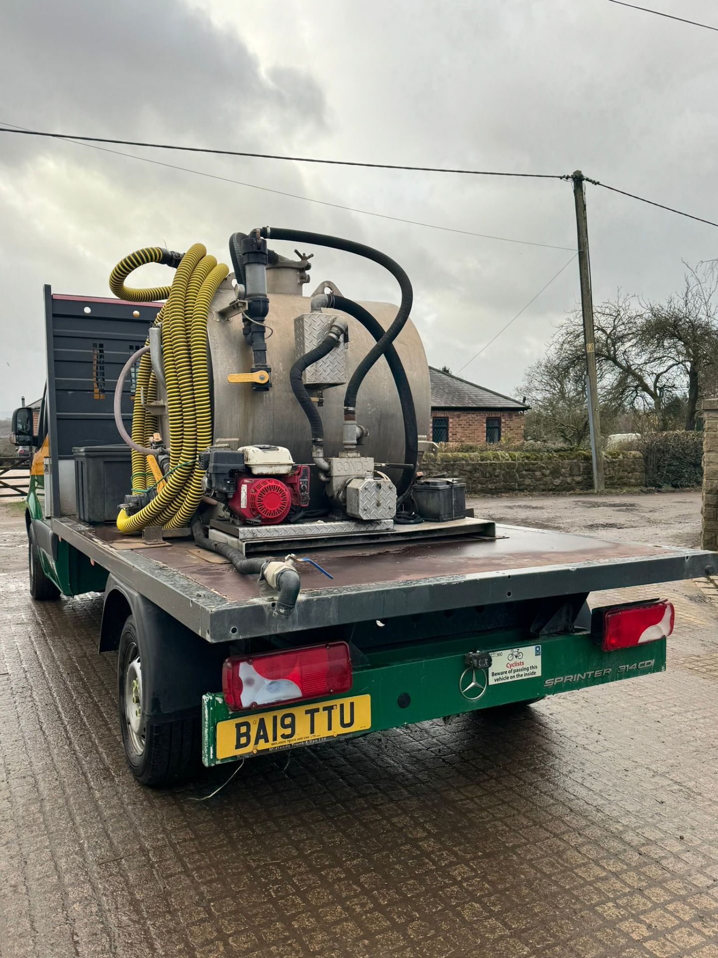 2019 MERCEDES BENZ 314 MWB SPRINTER WITH 1000 LTR TOILET SUCTION EQUIPMENT FITTED *PLUS VAT* - Image 9 of 18