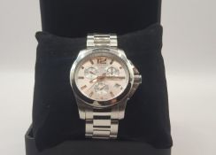 LONGINES CONQUEST Chrono Silver Dial Mens Swiss Watch NO VAT