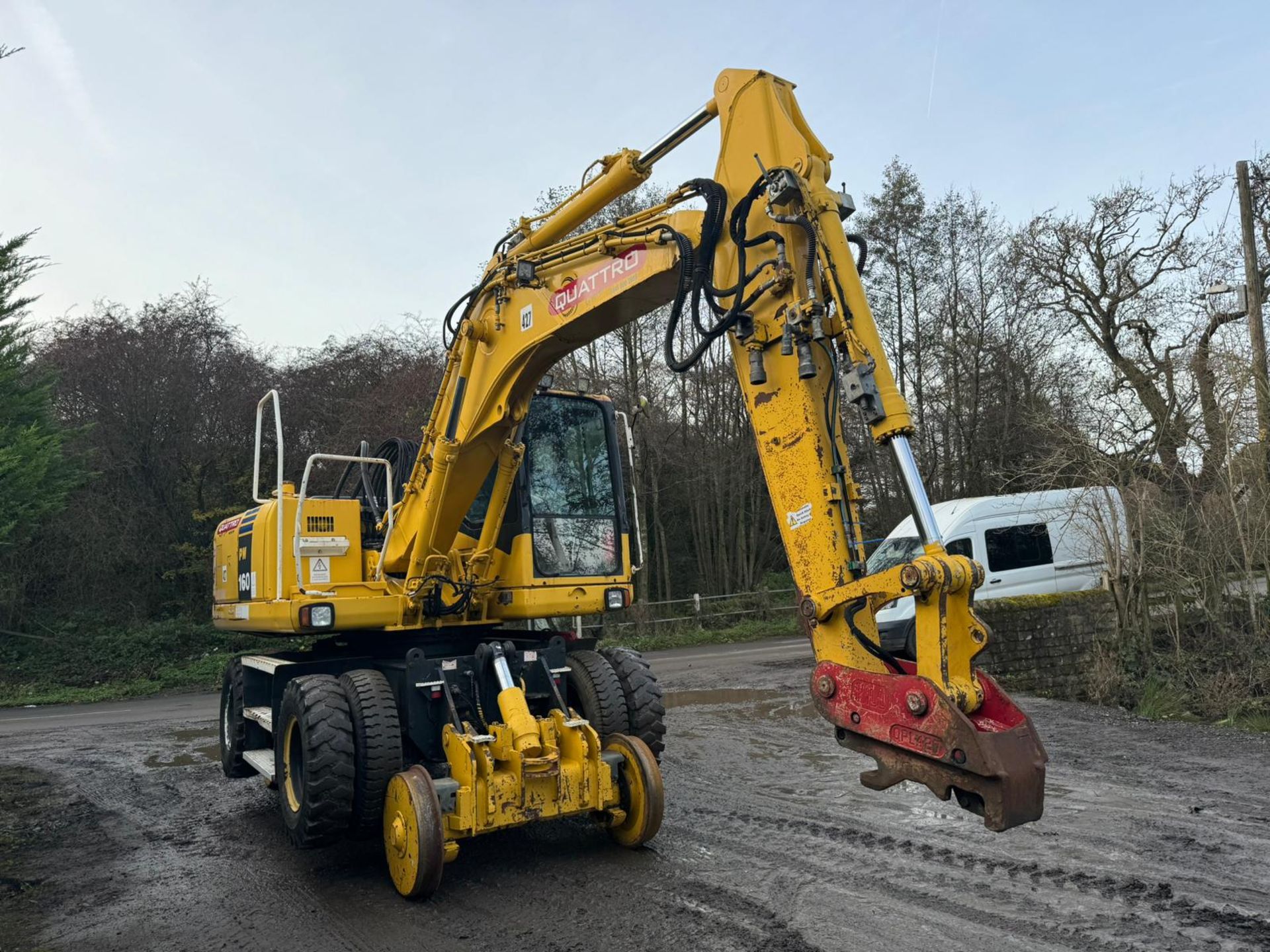 KOMATSU PW160ES-7K 4WD WHEELED EXCAVATOR C/W QUICK HITCH & RAILWAY GEAR *PLUS VAT* - Image 7 of 22