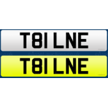 T81 LNE, CHERISHED NUMBER PLATE, CURRENTLY ON RETENTION *NO VAT*