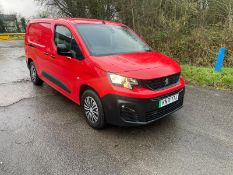 4K MILES! 2022/71 REG PEUGEOT PARTNER S L2 EV ELECTRIC AUTOMATIC PANEL VAN, SHOWING 1 FORMER KEEPER