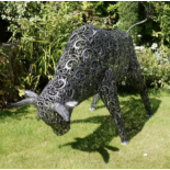 Large Garden Statue of a RUSTY BULL