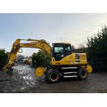 KOMATSU PW160ES-7K 4WD WHEELED EXCAVATOR C/W QUICK HITCH & RAILWAY GEAR *PLUS VAT*