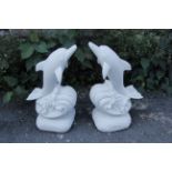 Delightful Dinova Sm Dolphin pair statues *PLUS VAT*