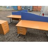 Two office desks with table divider *NO VAT*