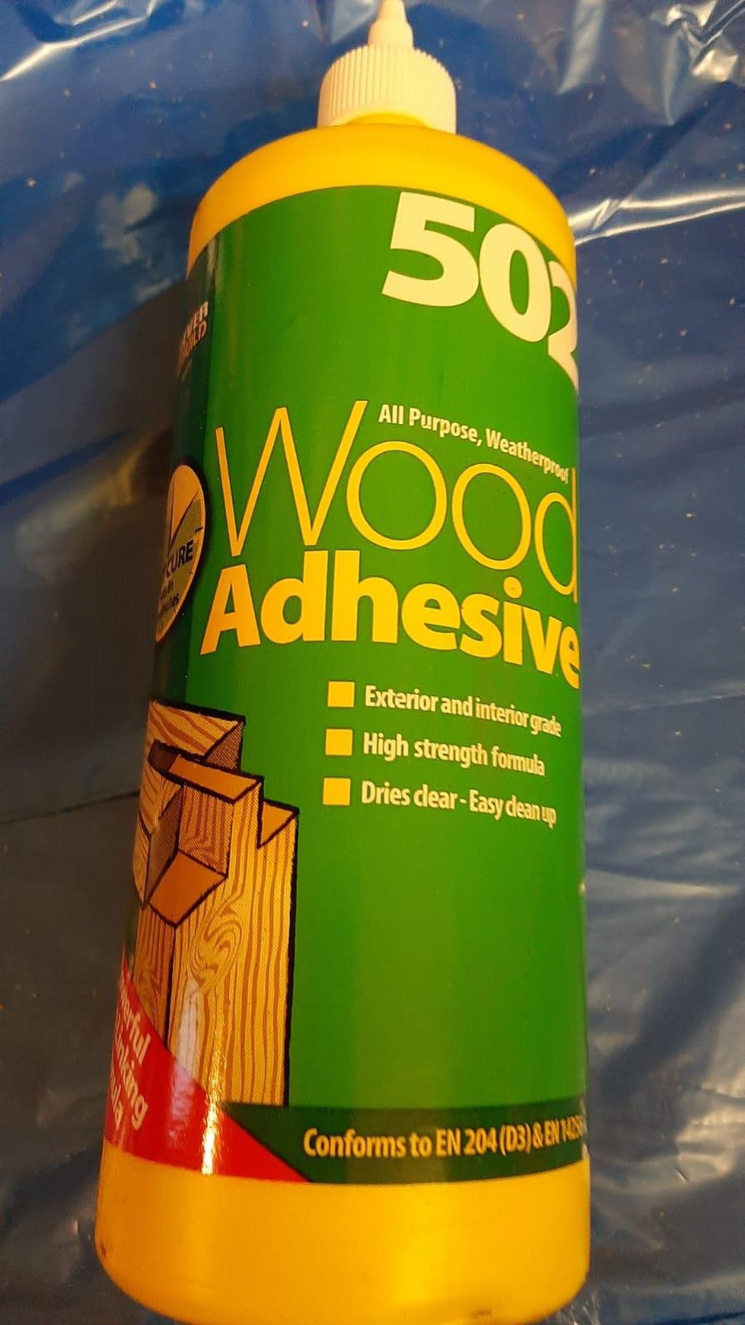 12 x 1 litre bottles of everbuild wood adhesive, waterproof, all new *NO VAT*