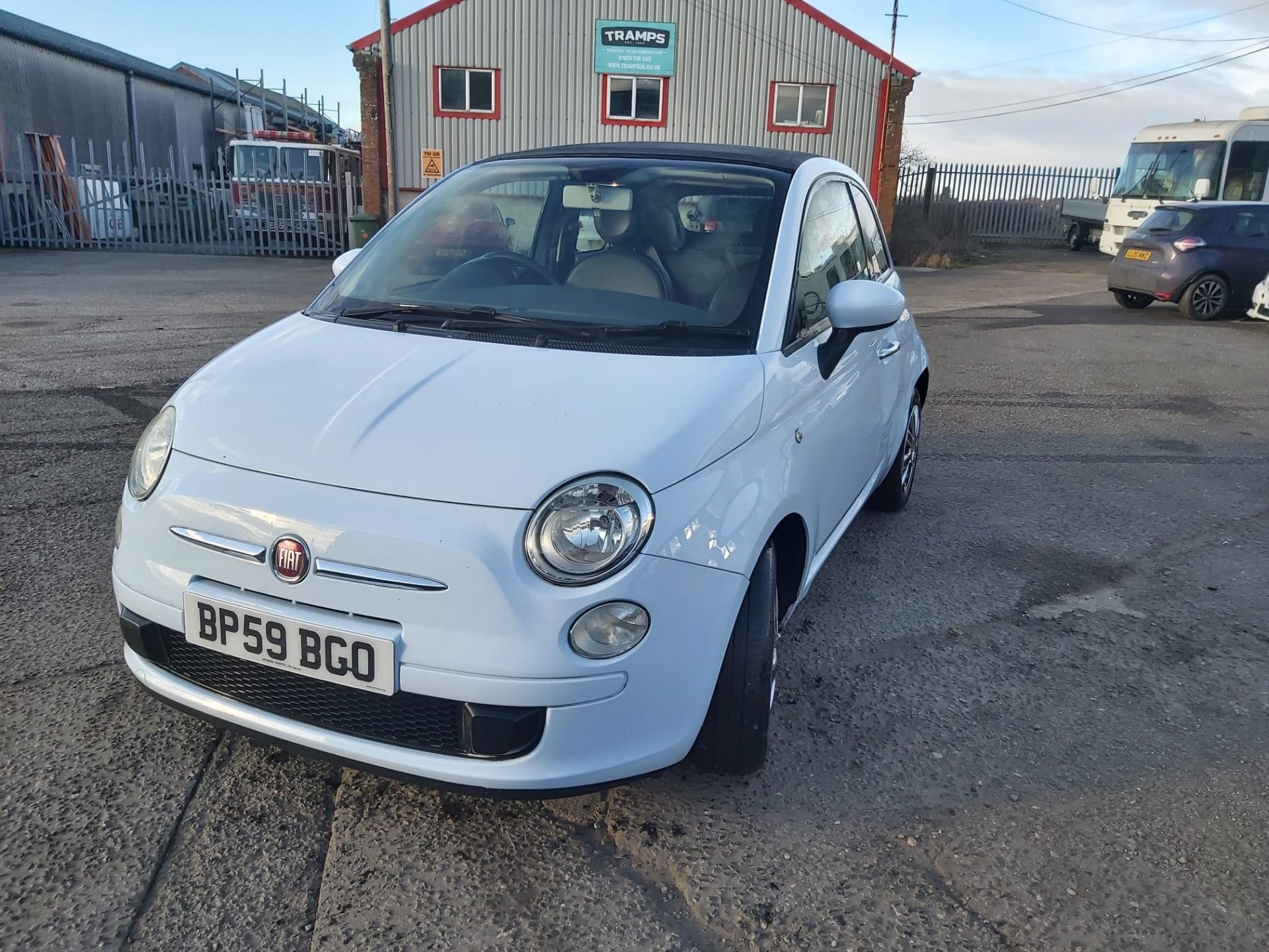 2009/59 REG FIAT 500 C POP CONVERTIBLE 1.2 PETROL MANUAL BLUE *NO VAT* - Image 3 of 19