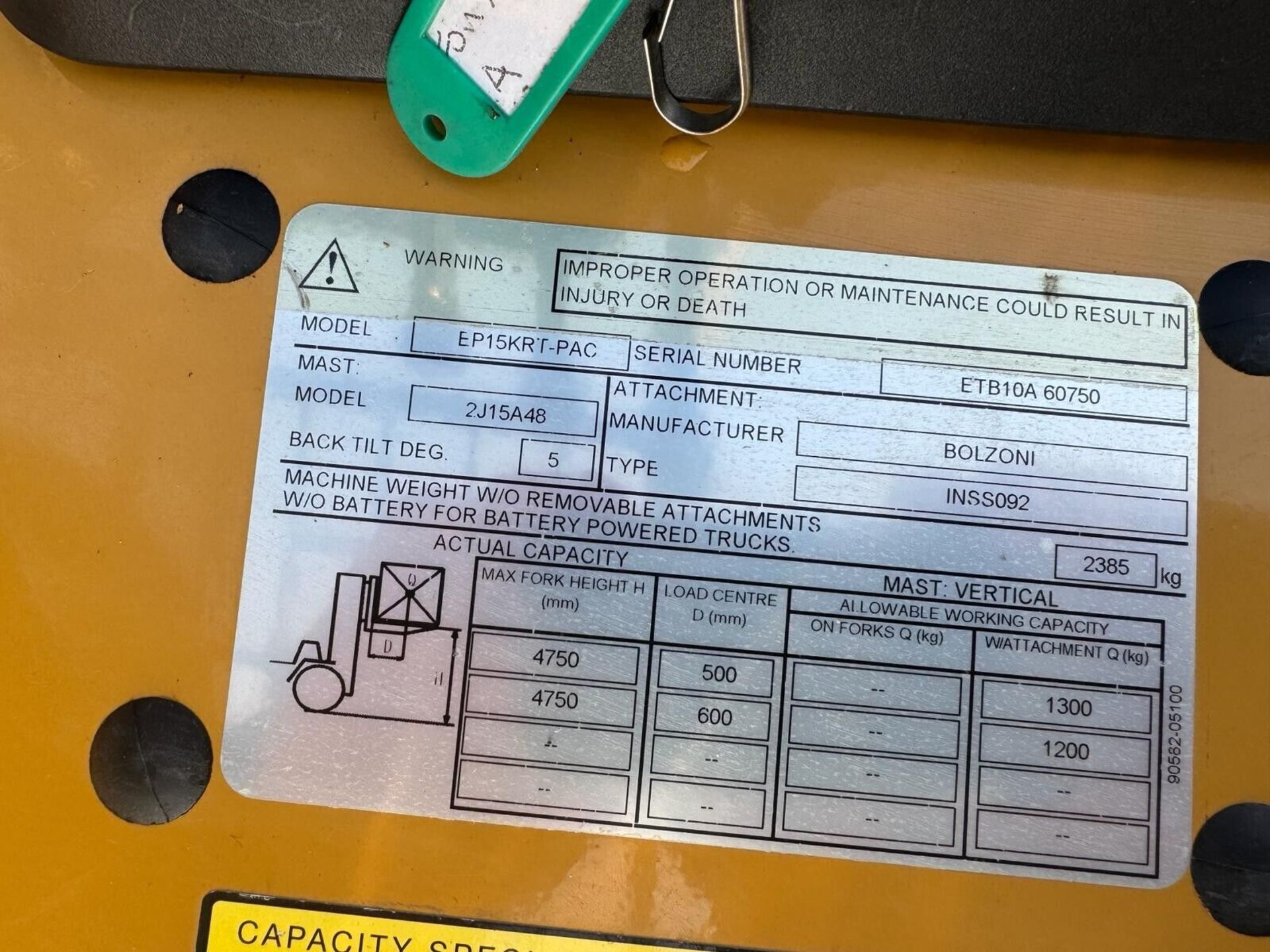 2018 CATERPILLAR FORKLIFT 1.5 TON *PLUS VAT* - Image 10 of 10